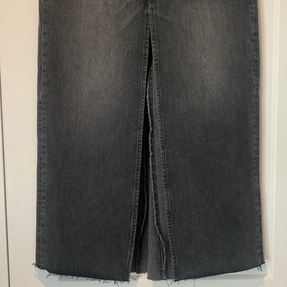 Reformation NWT Tazz Black Denim Long Maxi Skirt 27 - Picture 5 of 10